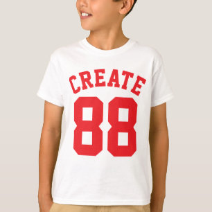 Weißer u. Sport-Jersey-Entwurf der Rot-Kind T-Shirt
