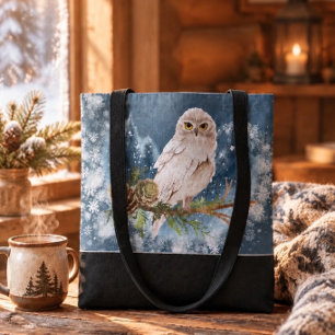Weißer Uhu Tasche