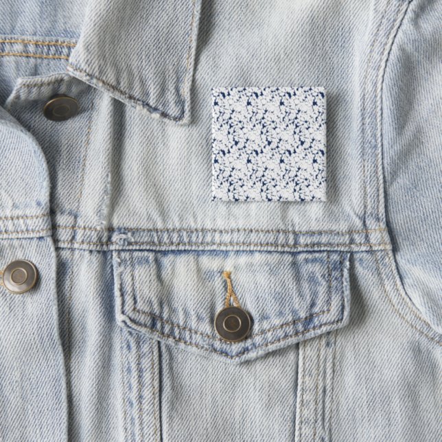 weißer und blauer Hintergrund mit einem Muster Button (Beispiel)