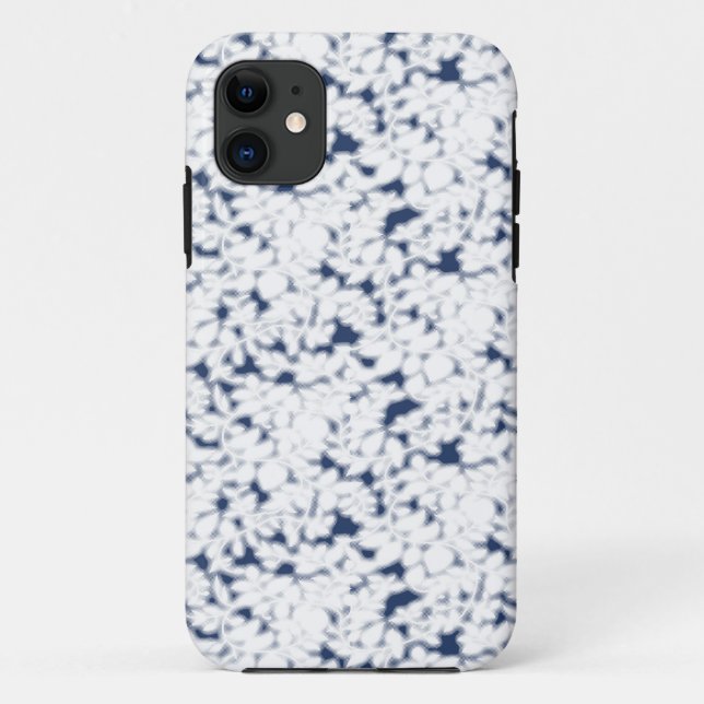 weißer und blauer Hintergrund mit einem Muster Case-Mate iPhone Hülle (Rückseite)