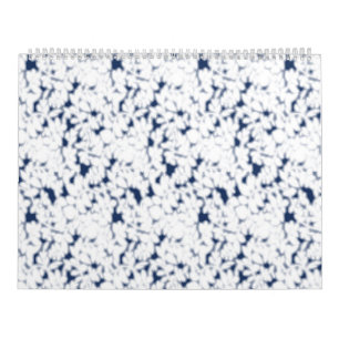 weißer und blauer Hintergrund mit einem Muster Kalender