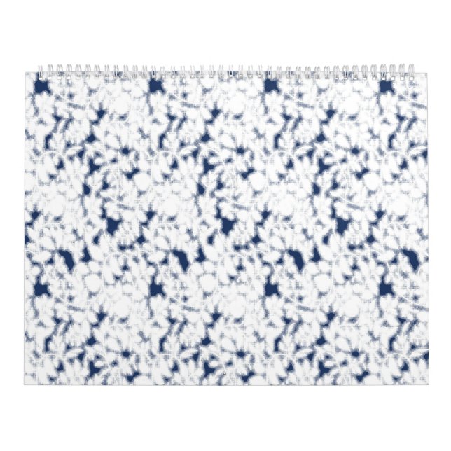 weißer und blauer Hintergrund mit einem Muster Kalender (Titelbild)