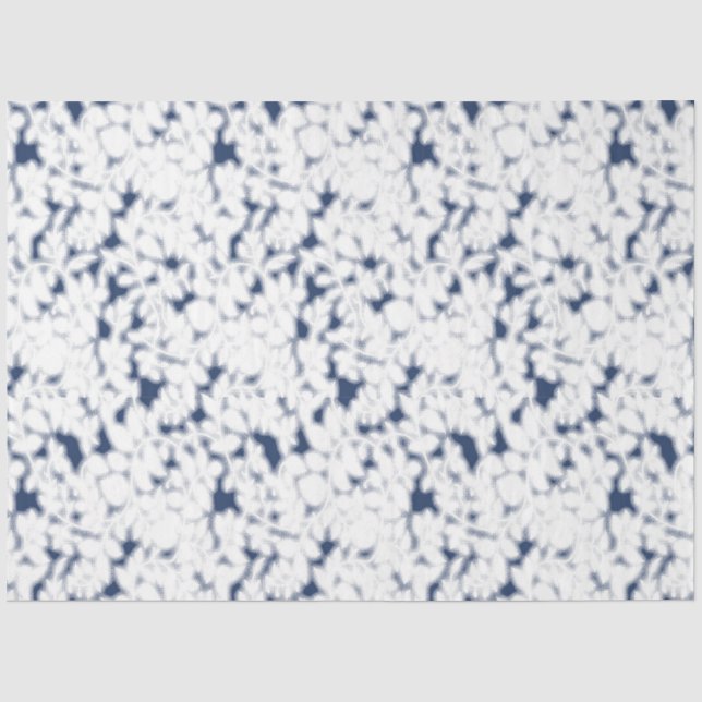 weißer und blauer Hintergrund mit einem Muster Seidenpapier (Vorderseite)