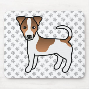 Weißer und brauner glatthaariger Jack-Russell-Terr Mousepad