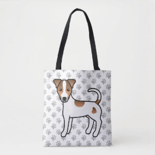 Weißer und brauner Parson-Russell-Terrier mit glat Tasche