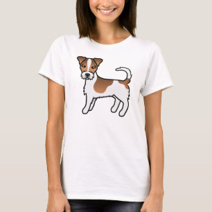 Weißer und brauner rauhaariger Jack-Russell-Terrie T-Shirt