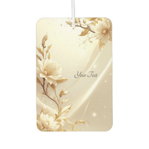 Weißer und goldener Blumen-Luftverbesserer Autolufterfrischer