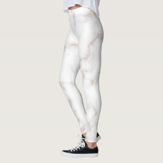 Weißer und goldener Marmor Leggings