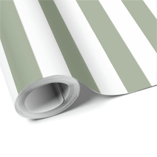 Weißer und grüner Streifen Geschenkpapier