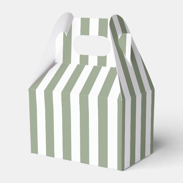 Weißer und grüner Streifen Geschenkschachtel (Vorderseite)