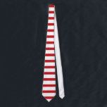 Weißer und hochroter horizontaler Streifen Krawatte<br><div class="desc">Schauen Sie in dieser Krawatte mit den weißen und hochroten horizontalen Streifen scharf.</div>
