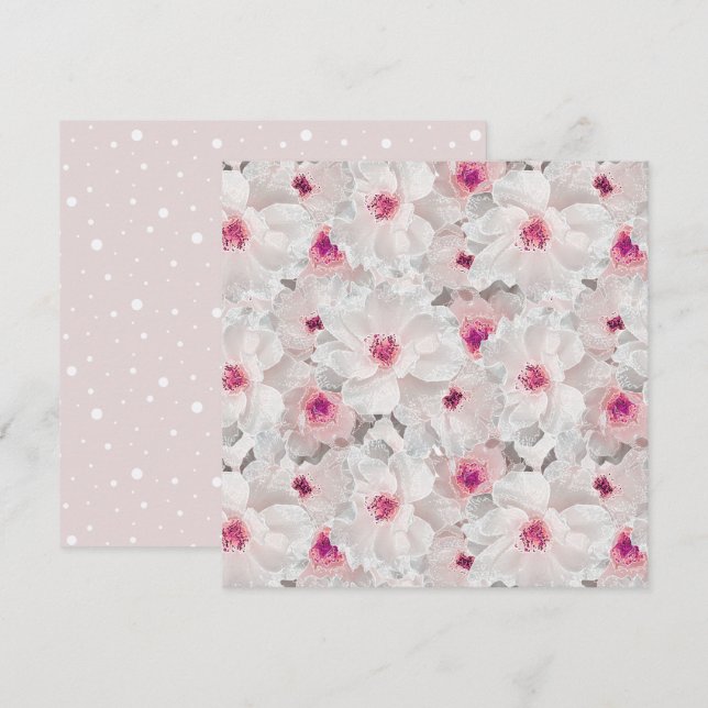 Weißer und rosafarbener Blumen (Vorne/Hinten)