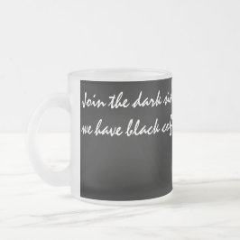 Weißer und schwarzer Kaffee Mattglastasse