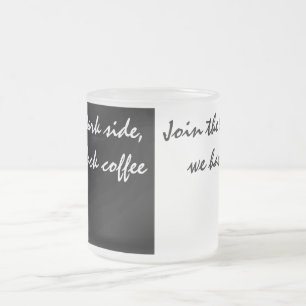 Weißer und schwarzer Kaffee Mattglastasse