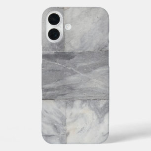 Weißer und schwarzer Marmor iPhone 16 Plus Hülle