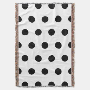Weißer und schwarzer Polka-Dot Decke