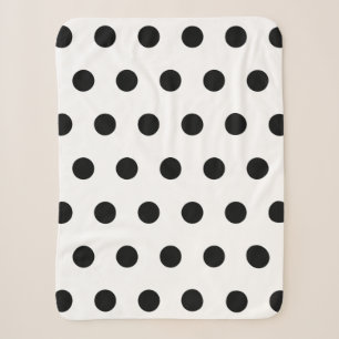 Weißer und schwarzer Polka-Dot Sherpadecke