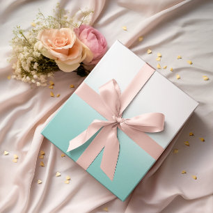 Weißer und Türkiser Ombre Geschenkpapier
