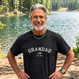 Weißer Varsity-Großvater-Erbe-Jahr der gesamten En T-Shirt