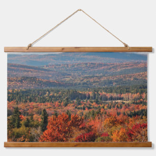 Weißer Wald   New Hampshire Wandteppich Mit Holzrahmen