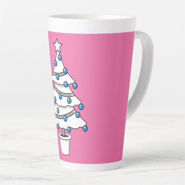 Weißer Weihnachtsbaum Milchtasse (Rechte Ecke)