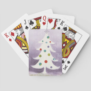 Weißer Weihnachtsbaum Spielkarten