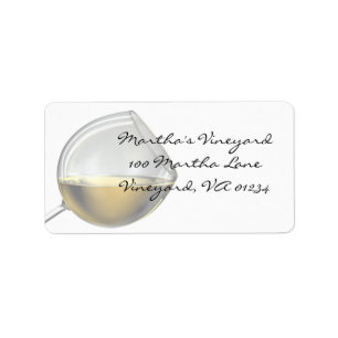 Weißer Wein-Adressen-Aufkleber Adressaufkleber