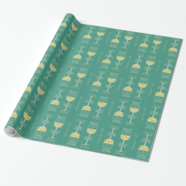 Weißer Wein-Glasgewohnheits-Packpapier Geschenkpapier (Ungerollt)