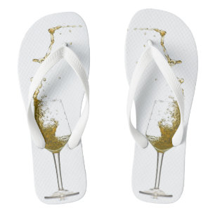 Weißer Wein Splash Glass Hochzeit Wein Verkostung Flip Flops