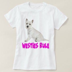 Weißer West Highland Terrier Welpe Hund Westie Lie T-Shirt
