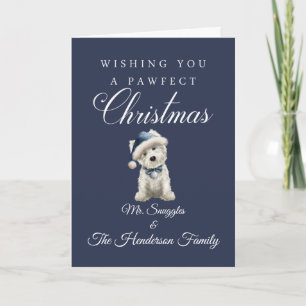 Weißer Westie Weihnachten Karte
