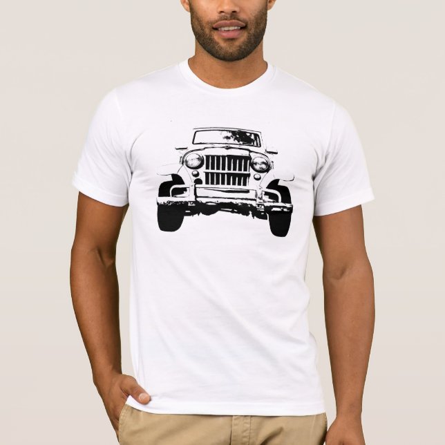 weißer willys Lastwagen T-Shirt (Vorderseite)