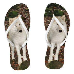 Weißer Wolf Flip Flops