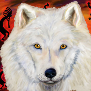 Weißer Wolf Geschenkpapier