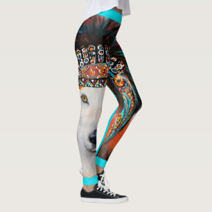Weißer Wolf Leggings