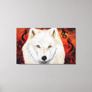 Weißer Wolf Leinwanddruck