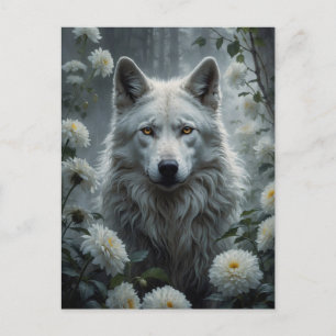 Weißer Wolf Postkarte