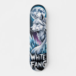 Weißer Wolf Skateboard 