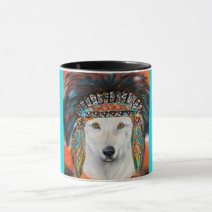 Weißer Wolf Tasse