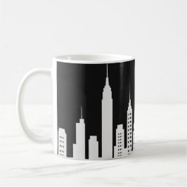 Weißer Wolkenkratzer Kaffeetasse