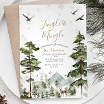 Weißer Wolle und Tierwälder Einladung<br><div class="desc">White Wooland Animal Jingle & Mingle Forest Party Einladung perfekt für Ihr Party zu Weihnachten! Mit dieser rustikalen Einladung laden wir Sie zu einer Weihnachtsfeier ein.</div>