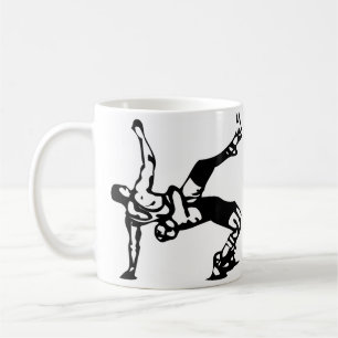 Weißer Wrestling Kaffeetasse