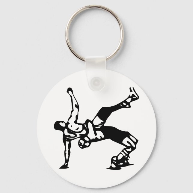 Weißer Wrestling Schlüsselanhänger (Vorderseite)