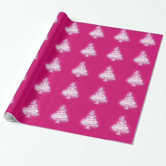 Weißer Zen-Weihnachtsbaum Geschenkpapier (Ungerollt)