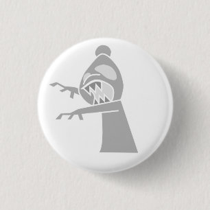 Weißer Zombie-Bischofs-Knopf Button
