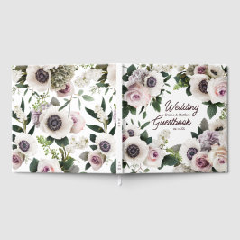 Weißes Anemon Gästebuch