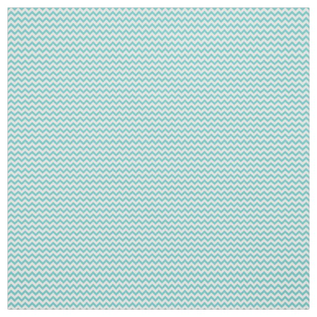 Weißes Aqua-Zickzack Muster Stoff (Muster)