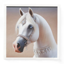 Weißes Arabianisches Pferd