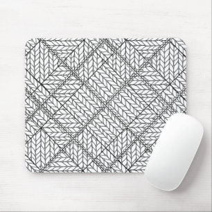 WEIßES ARGYLE-STRICKMAUSPAD MOUSEPAD