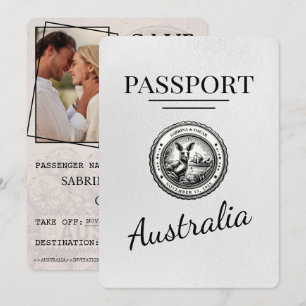 Weißes Australien Pass Reisepass Termin vormerken Save The Date